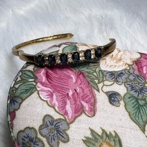 STUNNING created sapphire hinged bracelet